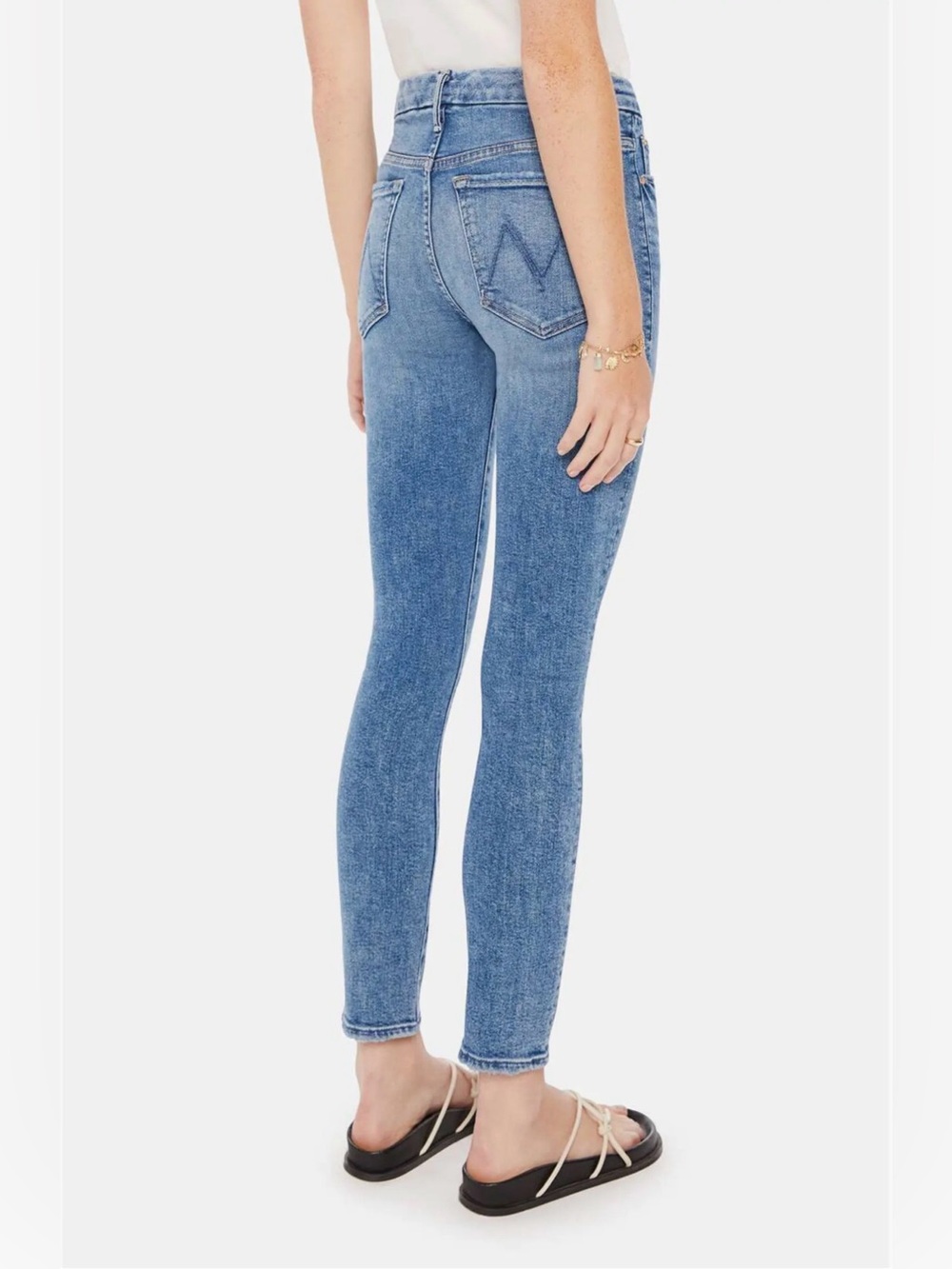 MOTHER Looker High Waist Ankle Skinny Jeans 30